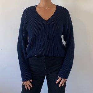 Uniqlo // navy blue thick sweater